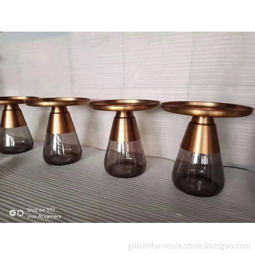 smart coffee table in brass gold